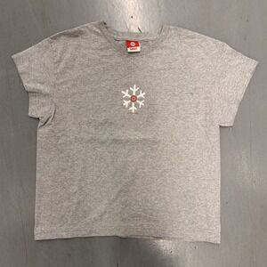 Vintage 2000 Target Stores Snowflake Bullseye Logo T-Shirt Gray‎ Large L